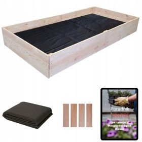 SunWood quadratischer Holzsandkasten, braun, 160x160 cm