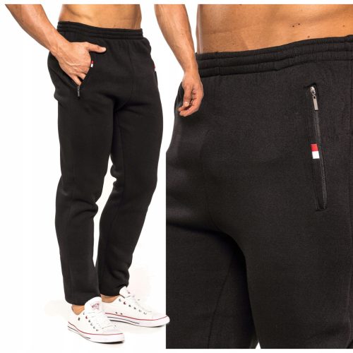  SWEATHOSE FRÜHLING TRAININGSHOSE LEICHT KOMFORTABEL FÜR JEDEN TAG No1 SCHWARZ - XL