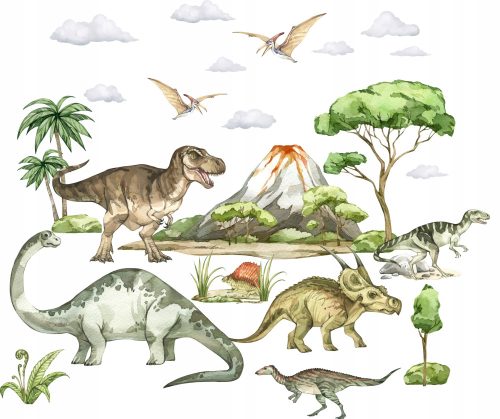 Dekorative Wandaufkleber Wandaufkleber für Kinder, Dinosaurier, Bäume