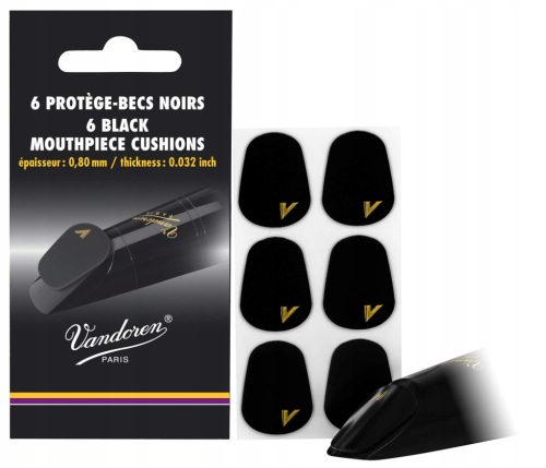  Vandoren Mundstückaufkleber 0,8 mm schwarz 6 Stk.