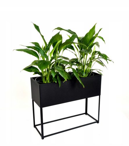 Töpfe und Pflanzgefäße für den Außenbereich und den Garten Palazzo Decor Blumentopf 55 cm x 21 x 35 cm Weißmetall