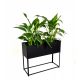 Töpfe und Pflanzgefäße für den Außenbereich und den Garten Palazzo Decor Blumentopf 55 cm x 21 x 35 cm Weißmetall