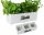 Töpfe und Pflanzgefäße für den Außenbereich und den Garten Weißer Blumentopf 40x14x12 cm mit der Aufschrift Herbs