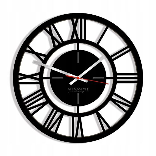 Uhr für zu Hause ATENASTYLE Wanduhr schwarz 30cm