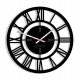 Uhr für zu Hause ATENASTYLE Wanduhr schwarz 30cm