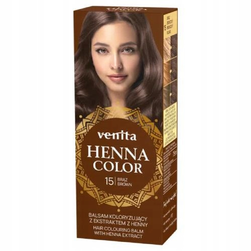  Venita Henna Color 15 Brauner Farbbalsam mit Henna-Extrakt, 75 ml