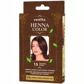    Venita Henna Color 15 Brauner Kräuterfarbstoff-Conditioner mit natürlichem Henna