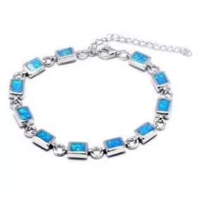  Silberarmband mit Zirkonia und Opal