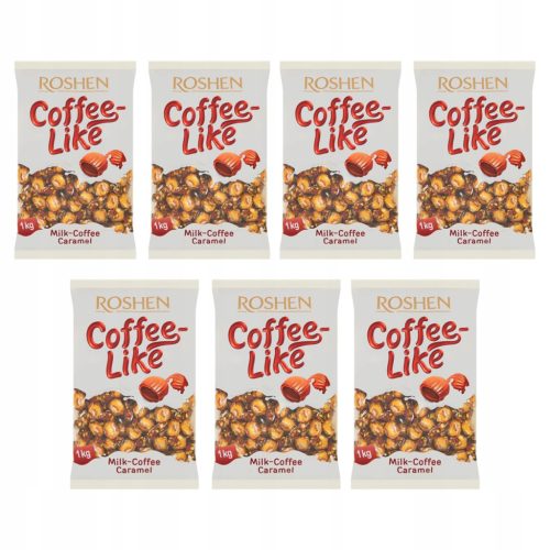 Roshen CoffeeLike Karamellbonbons mit Kaffeefüllung, 1 kg x 7 Stück