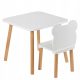  KINDERMÖBEL-SET, TISCH 50x50 UND BÄRENSTUHL