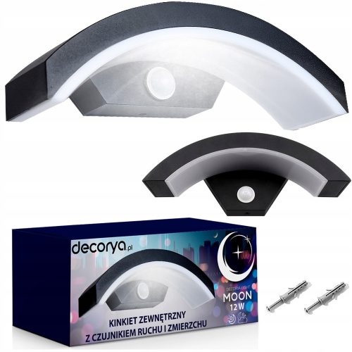  Weiße, schwarze Wandleuchte von Decorya mit integrierter 12-W-LED-Quelle