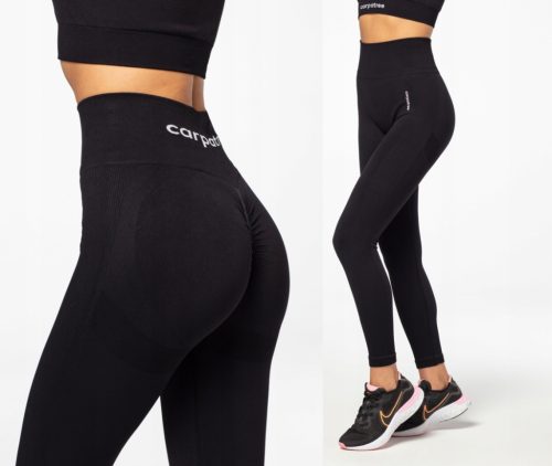 SCHWARZE NAHTLOSE FITNESS-CARPATREE-LEGGINGS – S