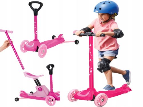  Dreirädriger Roller mit Sitz 4 in 1, max. 50 kg