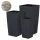  Prosperplast Blumentopf 24 cm x 24 x 45 cm, schwarzer Kunststoff