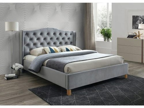  Gepolstertes Doppelbett Signal Beds 160x200 in Grautönen