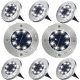 Gartenlampen stecken im Boden fest DDK Solarlampe, Silber, 13 cm, 8 Stk.