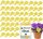  GELBER Hängeaufkleber für Blumen, Regenwürmer, 48 Stück