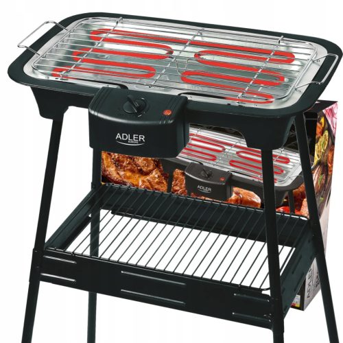  Adler AD66 schwarzer 2400 W faltbarer elektrischer Kontaktgrill