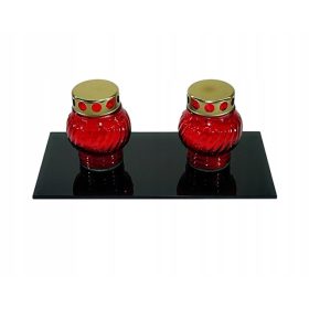    Kerzenständer aus Glas, schwarz, 4 mm Glas, Kerzenständer, 20x40 cm