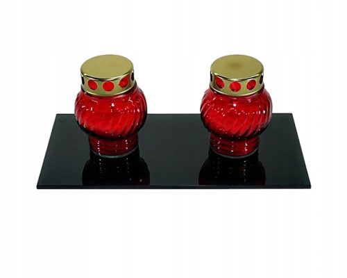  Kerzenständer aus Glas, schwarz, 4 mm Glas, Kerzenständer, 20x40 cm