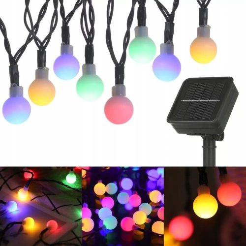  RGB WEIHNACHTSBAUMLAMPE SOLARGIRLANDE 6,5 M 50 LED