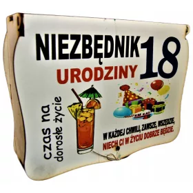  Box Essentials zum 18. Geburtstag, blau, aus Holz
