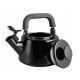 Wasserkocher und Teekannen Traditioneller emaillierter Stahlkessel Forchetto 2,1 l, schwarz
