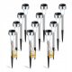  NNLED eingebettete Solarlampe, silber, 31 cm, 12 Stk.