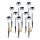  NNLED eingebettete Solarlampe, silber, 31 cm, 10 Stk.