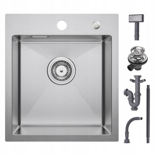 Cecipa Einbeckenspüle, INOX-Küchenspüle, Edelstahl