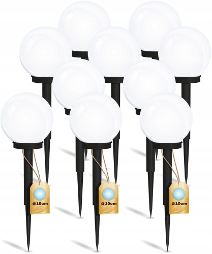  Einbau-Solarleuchte NNLED schwarz 34 cm 10 Stk.