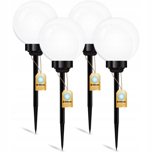  NNLED Solarlampe, weiß, 58 cm, 4 Stk.