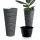  Prosperplast Blumentopf 39 cm x 39 x 75 cm Durchmesser 39 cm Kunststoff schwarz, Grau- und Silbertöne