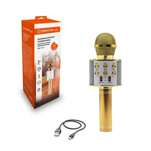  Manta MIC10-G tragbarer Lautsprecher, Gold