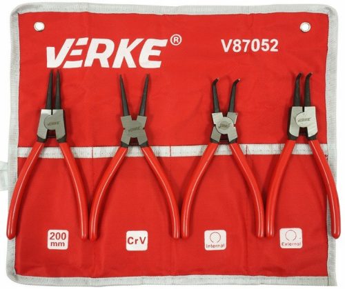  Verke V87052 Ringzangen-Set 200 mm 4-tlg.