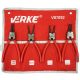  Verke V87052 Ringzangen-Set 200 mm 4-tlg.
