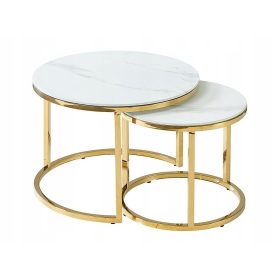  Signal Muse II runder Couchtisch 60 x 60 x 45 cm weiß