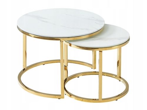  Signal Muse II runder Couchtisch 60 x 60 x 45 cm weiß