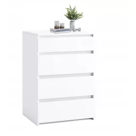    SaraMeble Kommode, 4 Schubladen, Schrank, Wohnzimmer, Schlafzimmer 60 x 35 x 95 cm, mattweiß