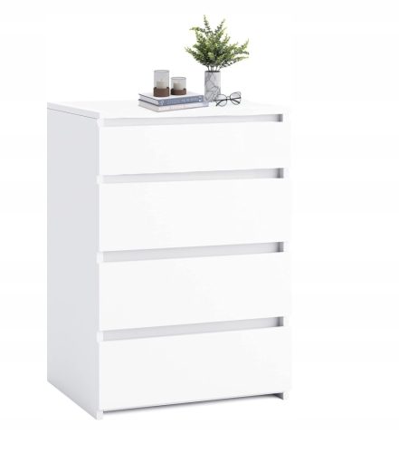 SaraMeble Kommode, 4 Schubladen, Schrank, Wohnzimmer, Schlafzimmer 60 x 35 x 95 cm, mattweiß