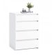  SaraMeble Kommode, 4 Schubladen, Schrank, Wohnzimmer, Schlafzimmer 60 x 35 x 95 cm, mattweiß