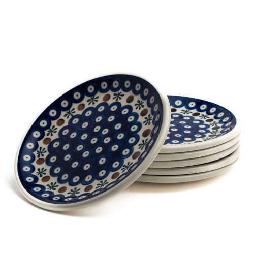 SET TELLER UND SCHALEN Dessertteller Ceramika Anna Wróbel Bolesławiec Keramik 18 cm