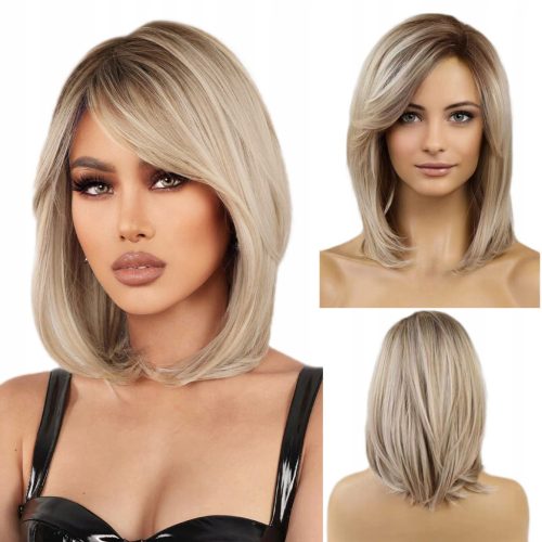  Kurze Damenperücke aus synthetischem blondem Haar von NCDSHAIR