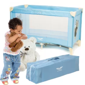  Wings Brand Furniture Reisebett 65 x 125 cm in Blautönen