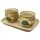  Jarmarkt Blumentopf 18,5 cm x 12 x 5,5 cm Durchmesser 6,5 cm Keramik Creme, Braun- und Beigetöne, Grüntöne