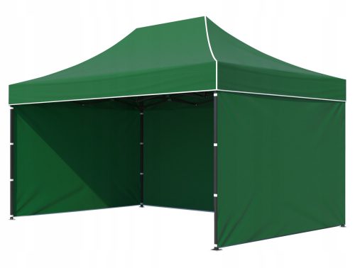 Gartenpavillon, Zelte - Rot Servicepavillon, 3 Wände, 3 x 4,5 x 2 m