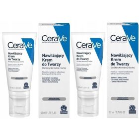   CeraVe Feuchtigkeitscreme für das Gesicht, 2x 52ml, für normale bis trockene Haut