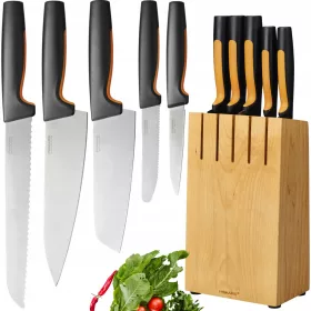  Messerset im Fiskars Functional Form Block, 5-tlg.
