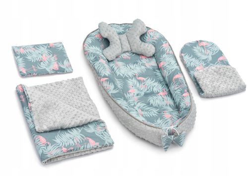  5-in-1-Set mit großer Kokon-Schmetterlingsmatratze und Minky-Decke