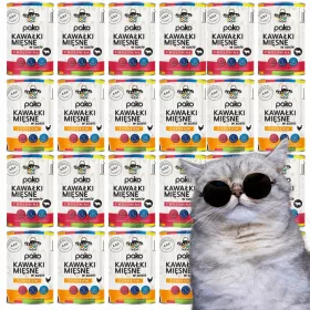    Nasses Katzenfutter in Dosen Universaldosen KOT PAKO Mischung aus 3 Geschmacksrichtungen 415 x 24